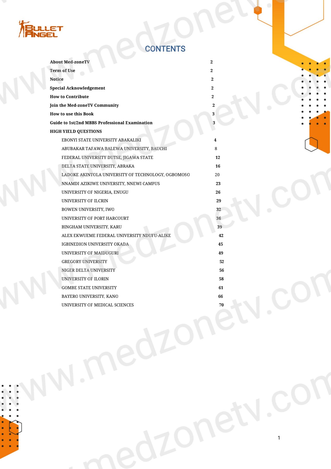 MBBS Professional Examination Past Questions